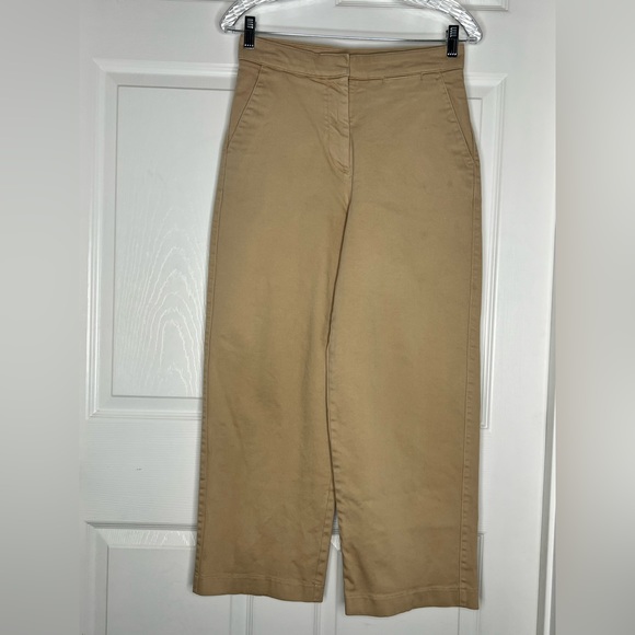Aritzia The Group Babaton Khaki Cropped Pants Sz 4 - Picture 2 of 7
